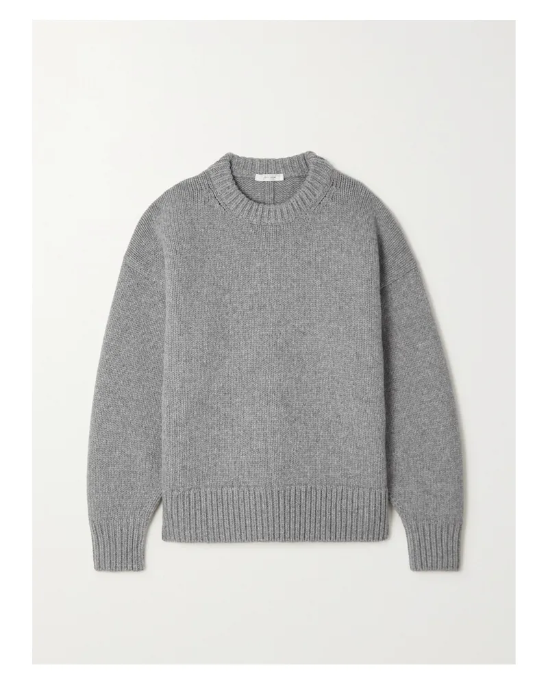 The Row Essentials Ophelia Oversized Wool And Cashmere-blend Sweater - Gray Gray