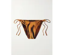 Roberto Cavalli Signature Swim Dipped Tie Bottom – Tiger Face – Bikini-höschen - Mehrfarbig