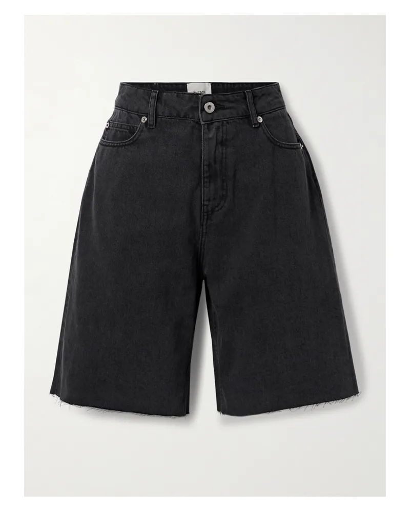 HALFBOY Jeansshorts - Schwarz Schwarz