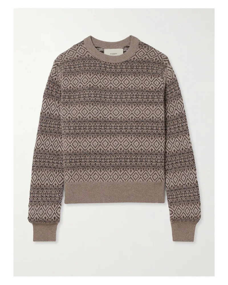 PURDEY Kirkstone Fair Isle Cashmere Sweater - Brown Brown