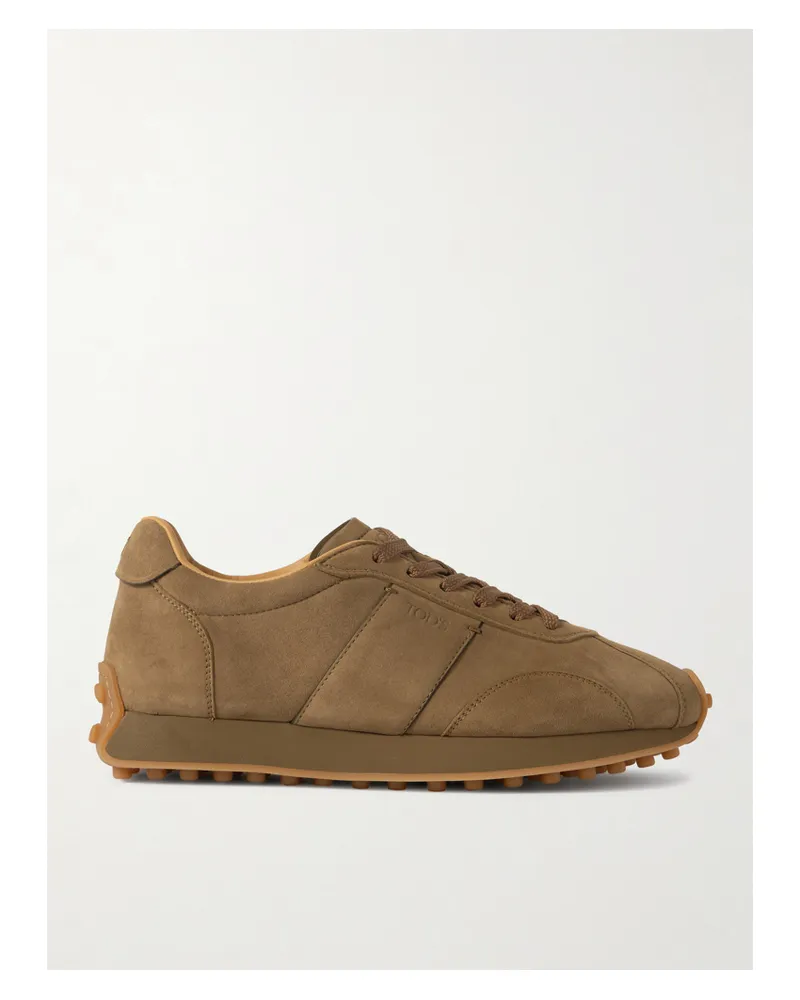 TOD'S Sportivo Active Sneakers Aus Veloursleder Mit Lederbesätzen - Braun Braun