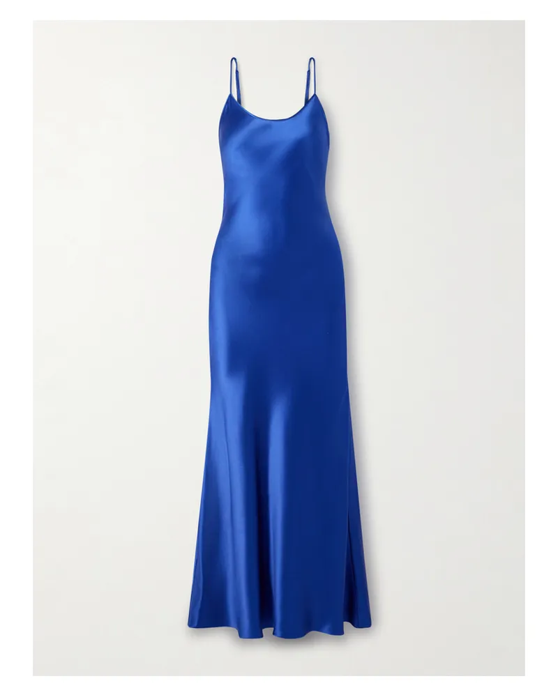 Gabriela Hearst Jesaba Maxikleid Aus Seidensatin - Blau Blau