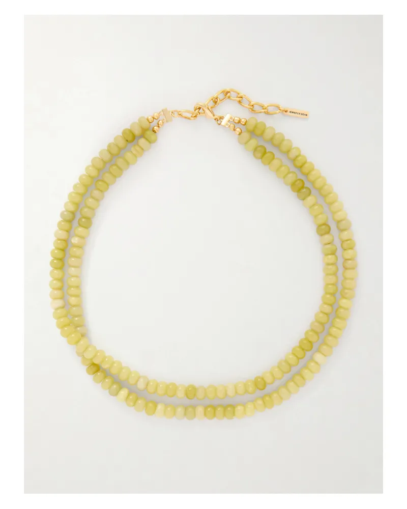 Jennifer Behr Veronica Gold-tone Quartz Necklace - Yellow Yellow