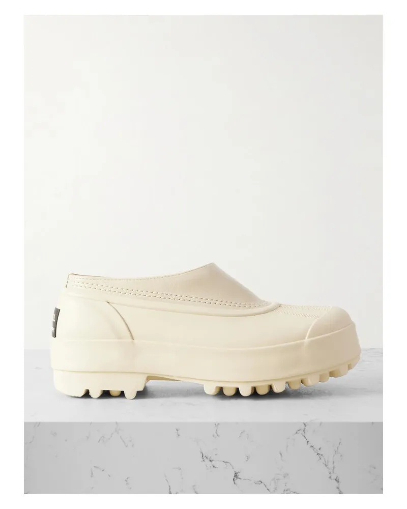 Proenza Schouler Sorel Caribou Flache Schuhe Aus Gummi Und Leder Mit Plateau - Ecru Ecru