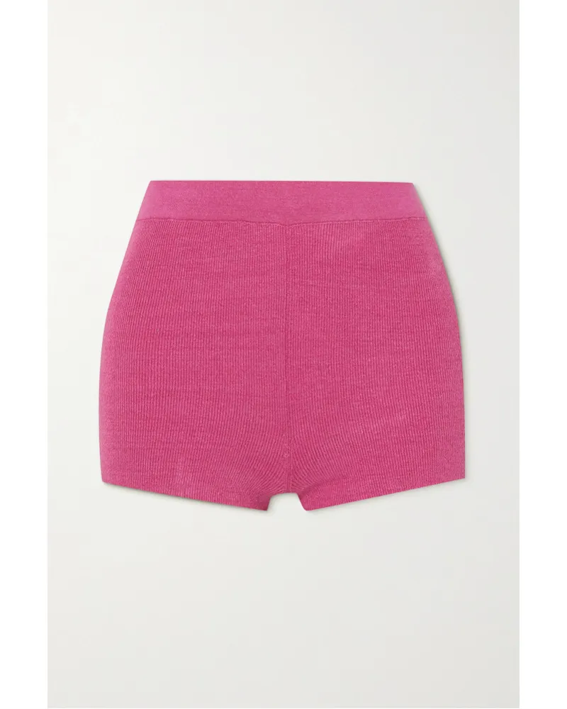 Jacquemus Arancia Shorts aus Leinen Pink