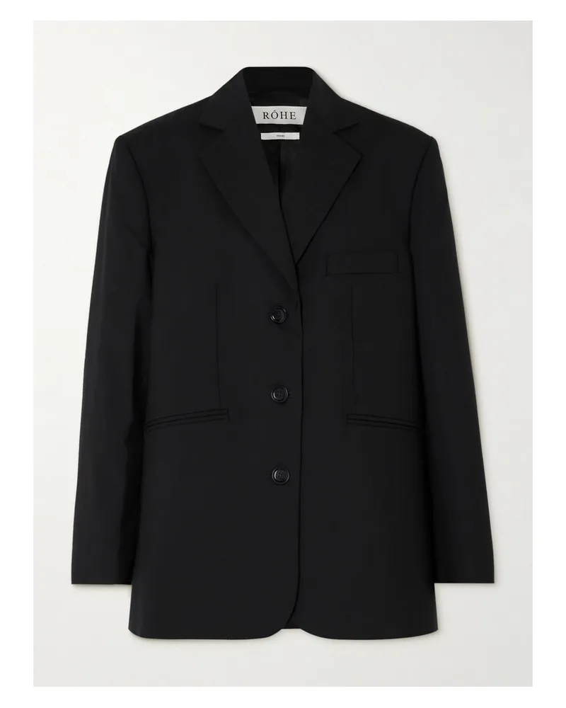 Róhe Oversized-blazer aus Wolle Schwarz