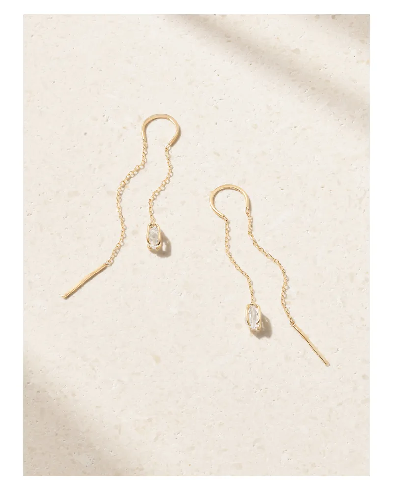 Melissa Joy Manning Ohrringe Aus Recyceltem 14 karat Gold Mit Herkimer-diamanten Gold