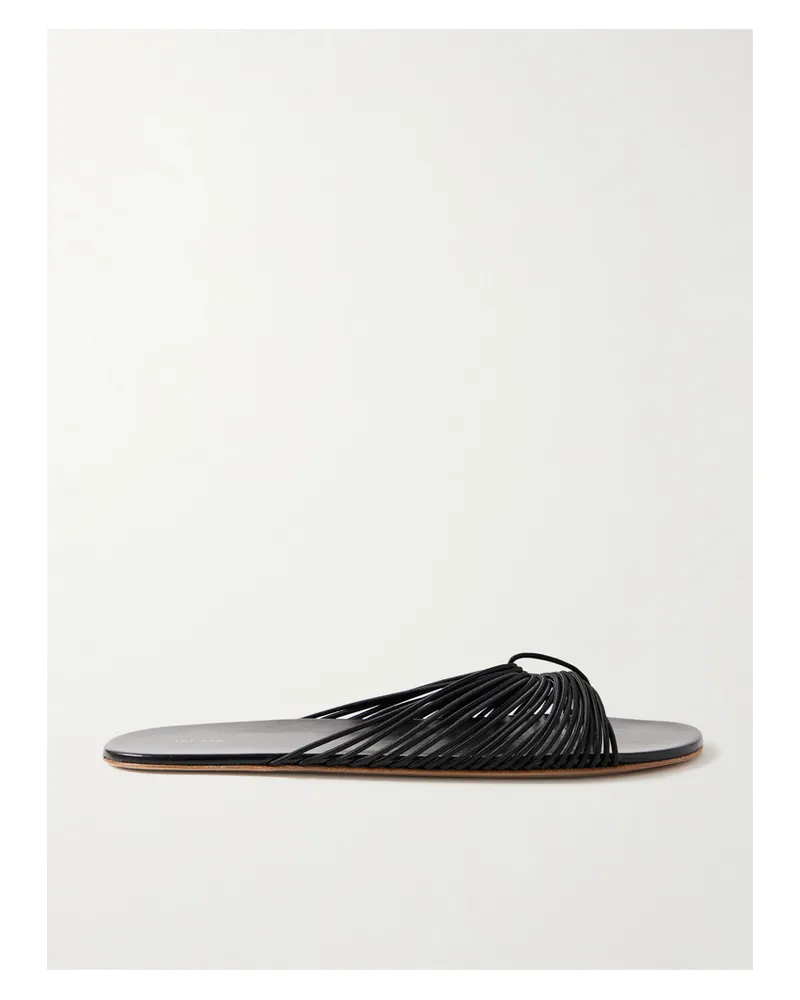 The Row Sara Pantoletten Mit Elastischen Riemen - Schwarz Schwarz