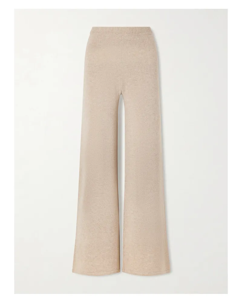 The Elder Statesman Juniper Kaschmirhose Mit Weitem Bein - Neutral Neutral