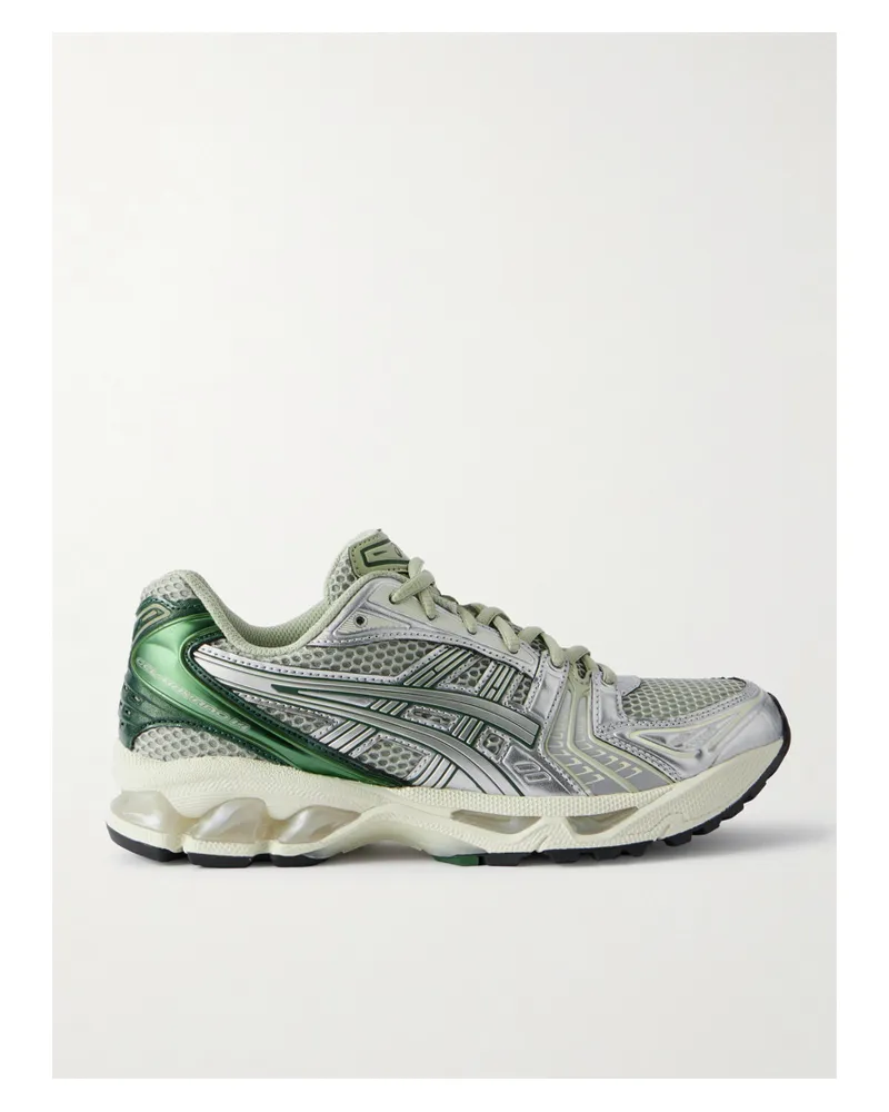 Asics Gel-kayano 14 Metallic And Rubber-trimmed Mesh Sneakers - Silver Silver