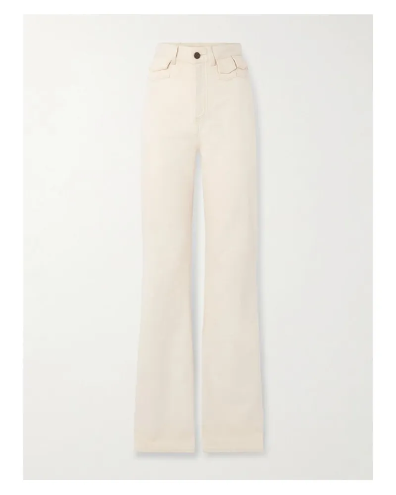 Chloé Hoch Sitzende Jeans Mit Geradem Bein - Weiß Weiß