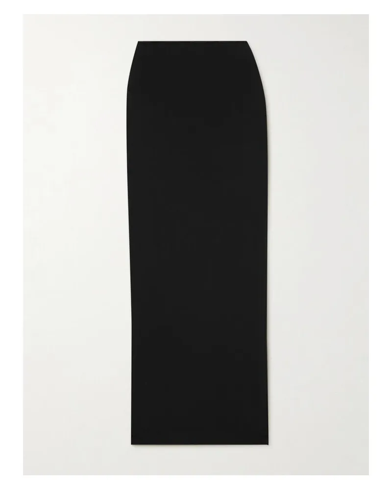 ÉTERNE Emma Maxirock Aus Mattem Stretch-jersey - Schwarz Schwarz