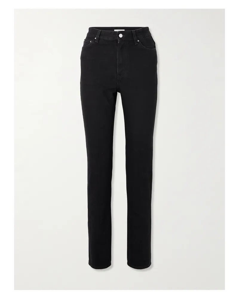 Totême Garderob Halbhohe Jeans Mit Schmalem Bein - Schwarz Schwarz