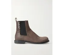 Loafer Whipstitched Brushed-leather Chelsea Boots - Brown