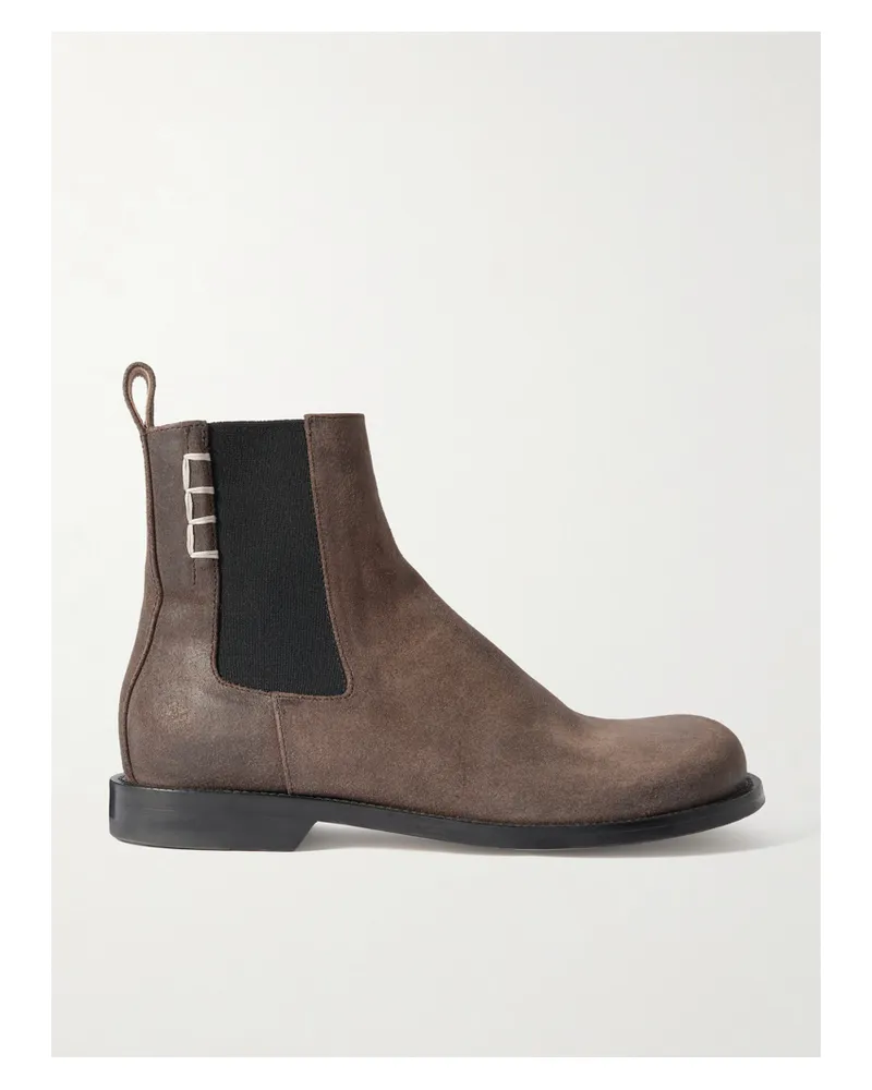 J.W.Anderson Loafer Whipstitched Brushed-leather Chelsea Boots - Brown Brown