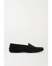 TOD'S Gommino Loafers aus Veloursleder Schwarz