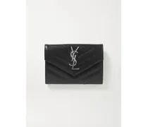 Monogramme Envelope Quilted Textured-leather Wallet - Black