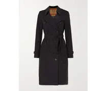 Kensington Long Trenchcoat Aus Biobaumwollgabardine - Schwarz