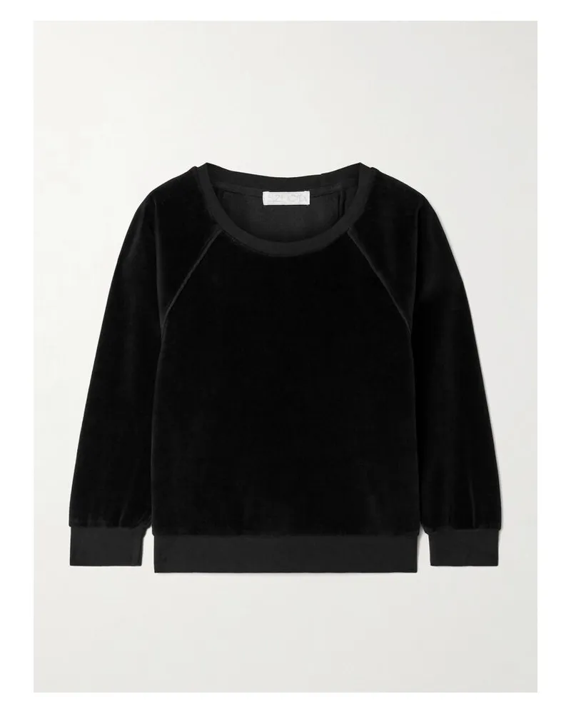Suzie Kondi Saba Sweatshirt Aus Velours Aus Einer Baumwollmischung - Schwarz Schwarz