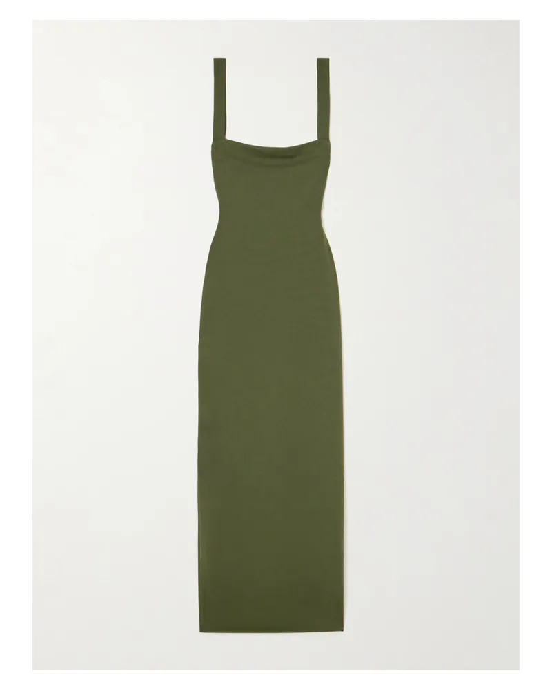 Solace London Joni Maxikleid Aus Stretch-crêpe - Grün Grün