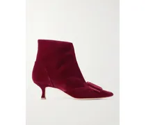 Baylow 50 Ankle Boots Aus Samt Mit Schnalle - Rot