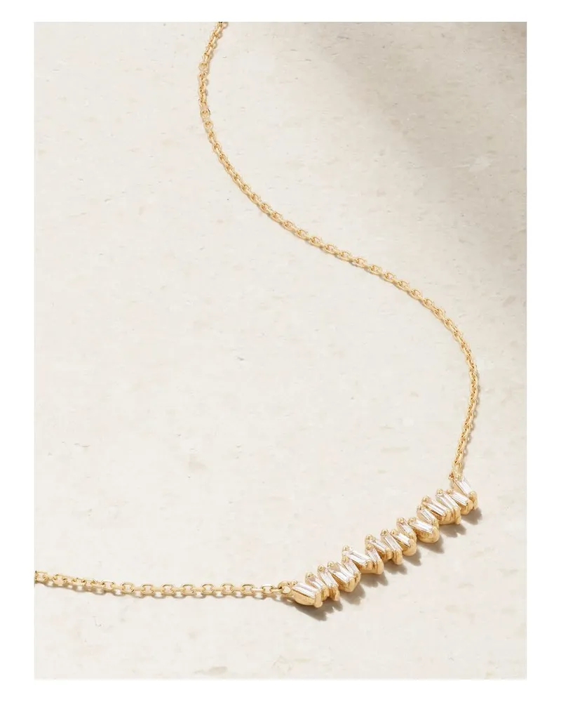 Suzanne Kalan Kette Aus 18 Karat Gold Mit Diamanten Gold