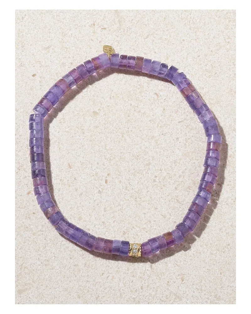 Sydney Evan Armband Aus 14 Karat Gold Mit Amethysten Und Diamanten Gold