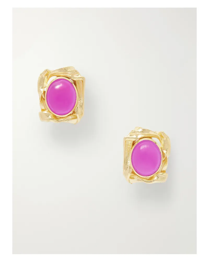 Completedworks Vergoldete Ohrringe Mit Harz - Pink Pink