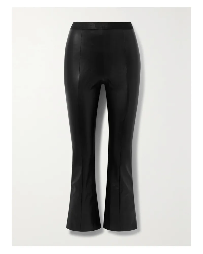 Wolford Jenna Schlaghose Aus Kunstleder - Schwarz Schwarz