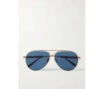 Diorcannage A1u Goldfarbene Pilotensonnenbrille