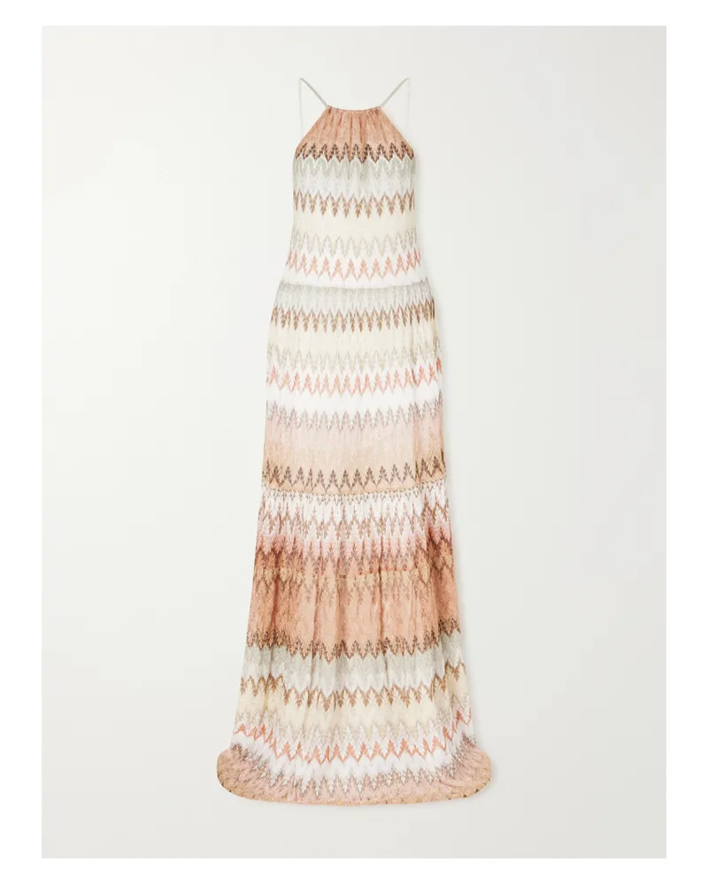 Missoni Striped Metallic Crochet-knit Maxi Dress - Multi Multi
