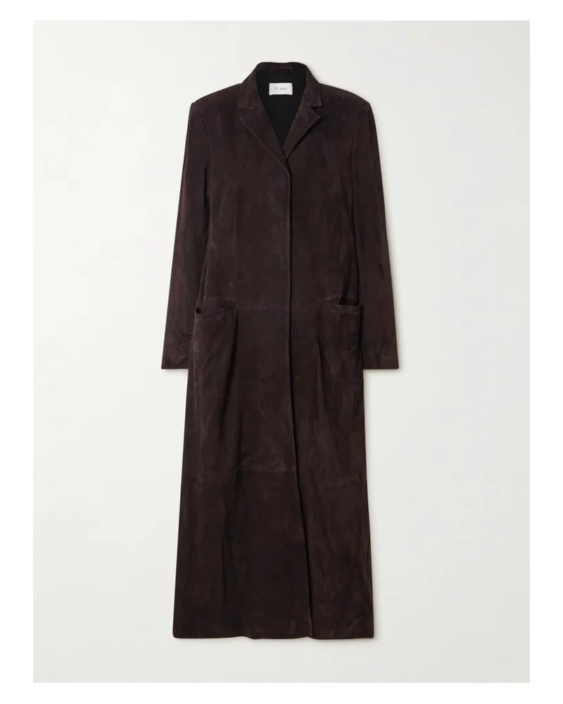 St. Agni Suede Coat - Brown Brown