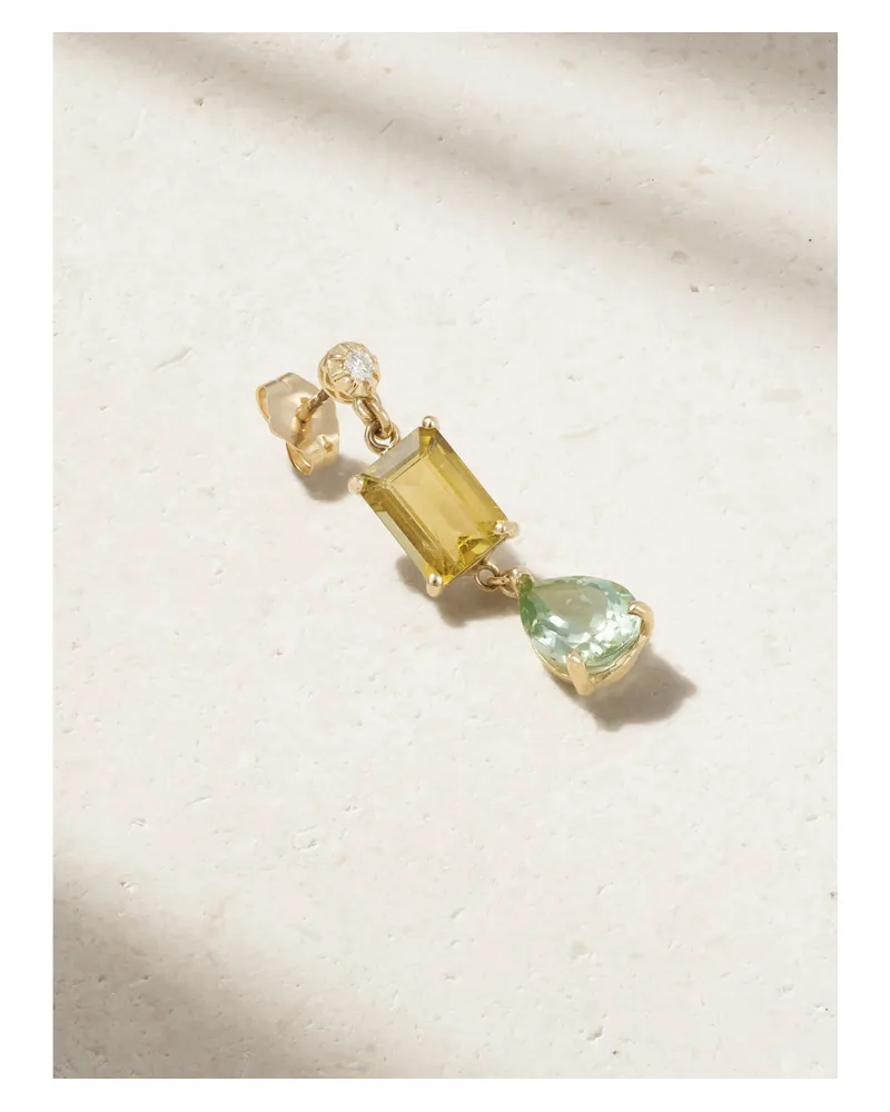 Jacquie Aiche 14-karat Gold Multi-stone Single Earring - Green Green