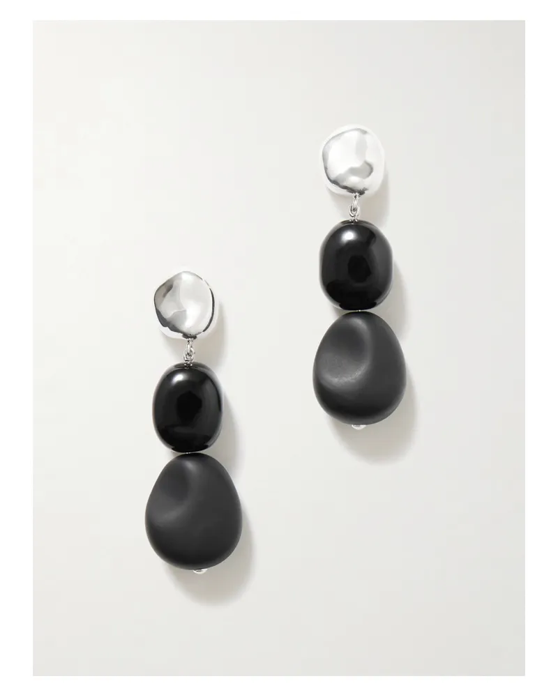 AGMES Ada Sterling Silver Onyx Earrings - Black Black