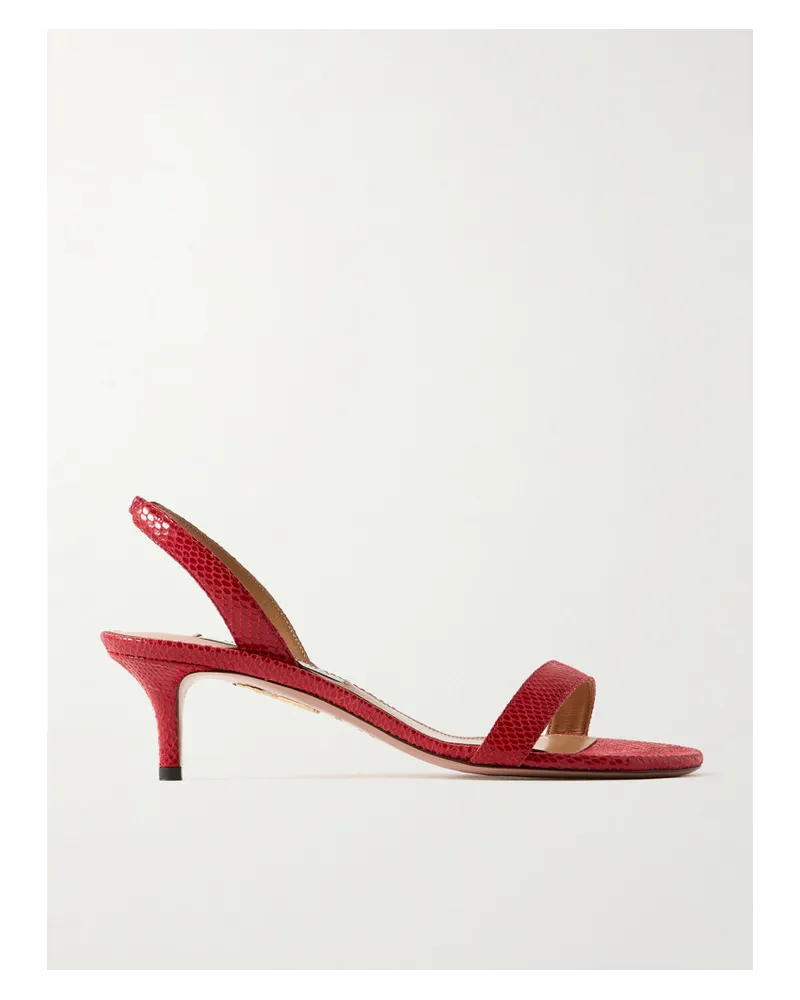 Aquazzura So Nude 50 Slingback-sandalen aus Leder Rot