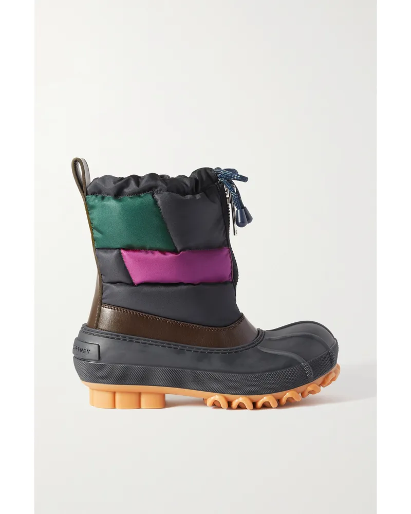 Stella McCartney Stiefel Aus Gummi Und Gestepptem Recyceltem Shell Mit Kunstlederbesätzen - Blau Blau