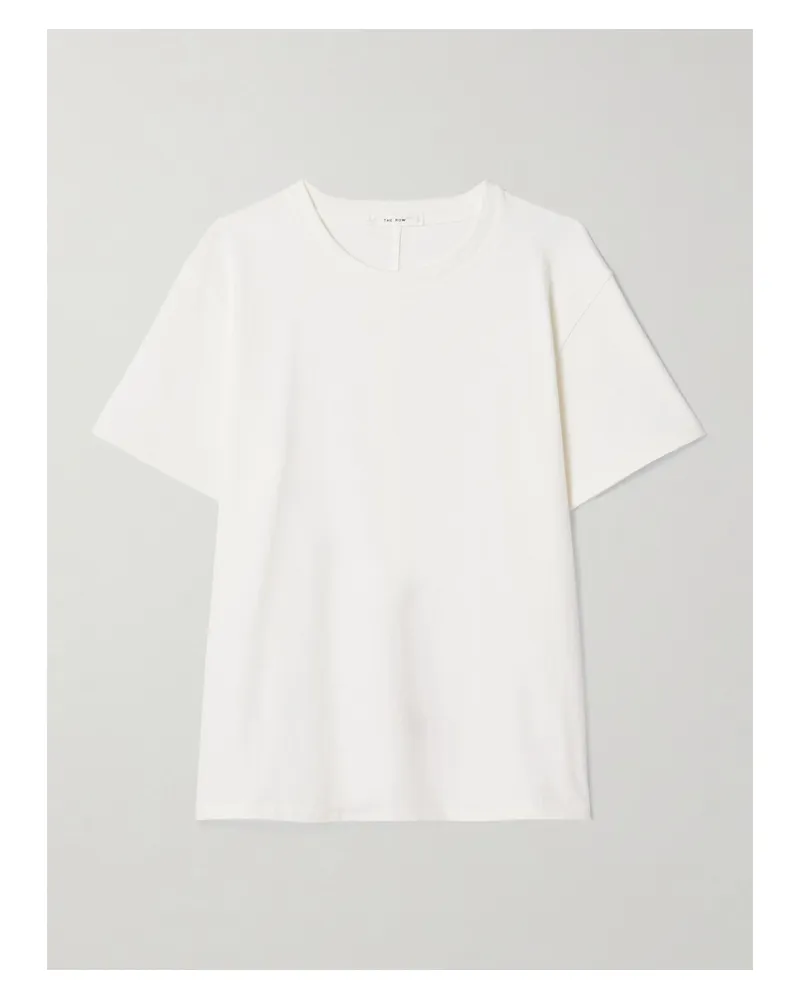 The Row Calibi T-shirt Aus Jersey Aus Einer Baumwoll-seidenmischung - Weiß Weiß