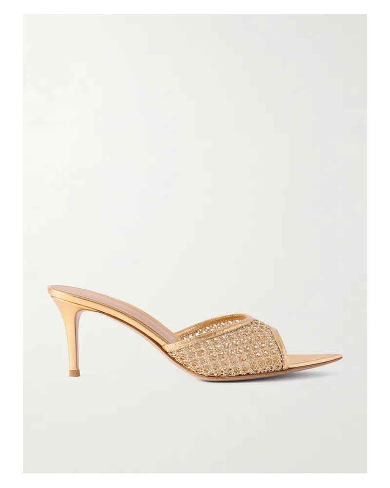 Gianvito Rossi Sienna 70 Mules Aus Leder - Gold Gold