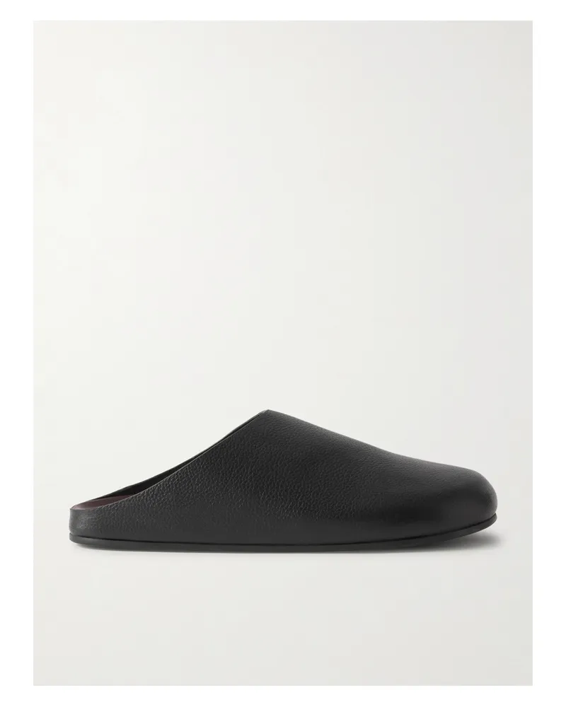 The Row Hudson Slippers Aus Leder - Schwarz Schwarz
