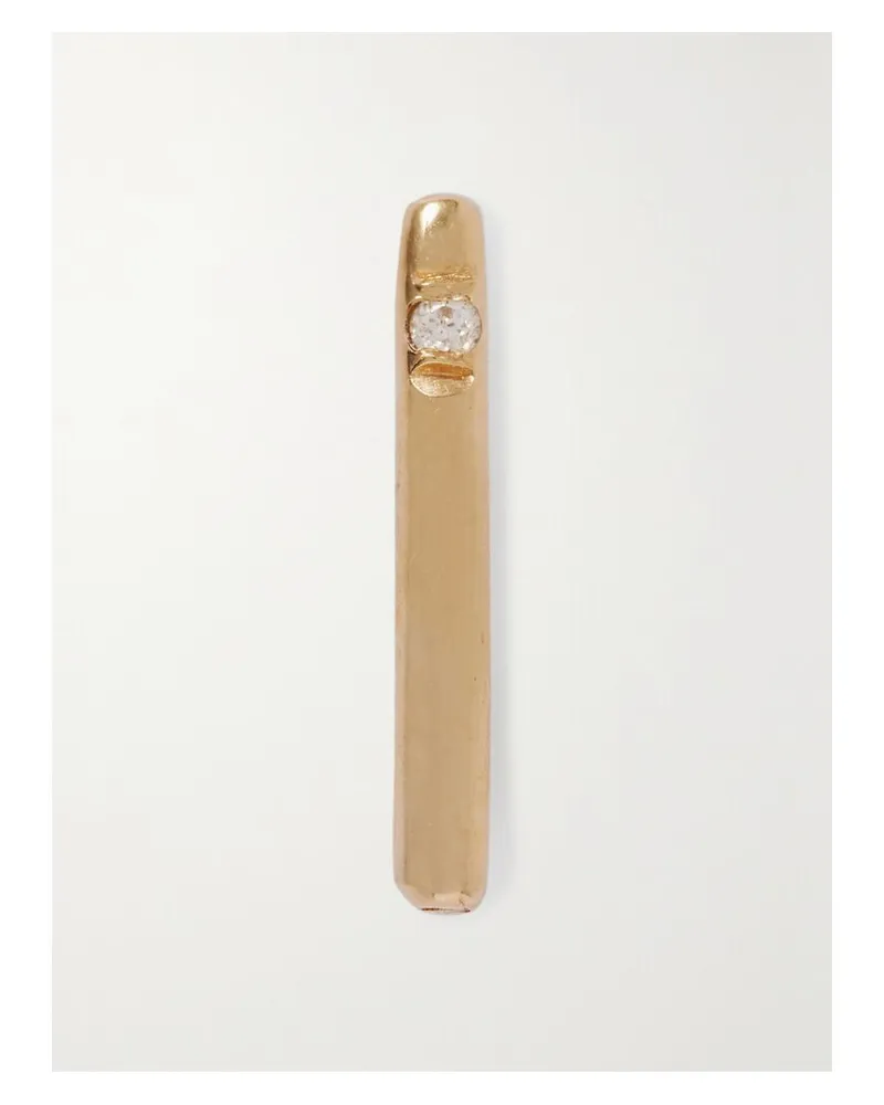 Loren Stewart Net Sustain Ohrstecker Aus Recyceltem 14 Karat Gold Mit Diamant Gold