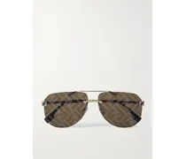 Sky Goldfarbene Pilotensonnenbrille