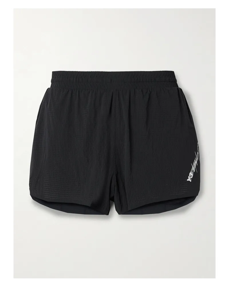 adidas Y-3 Shorts aus Ripstop mit Print Schwarz