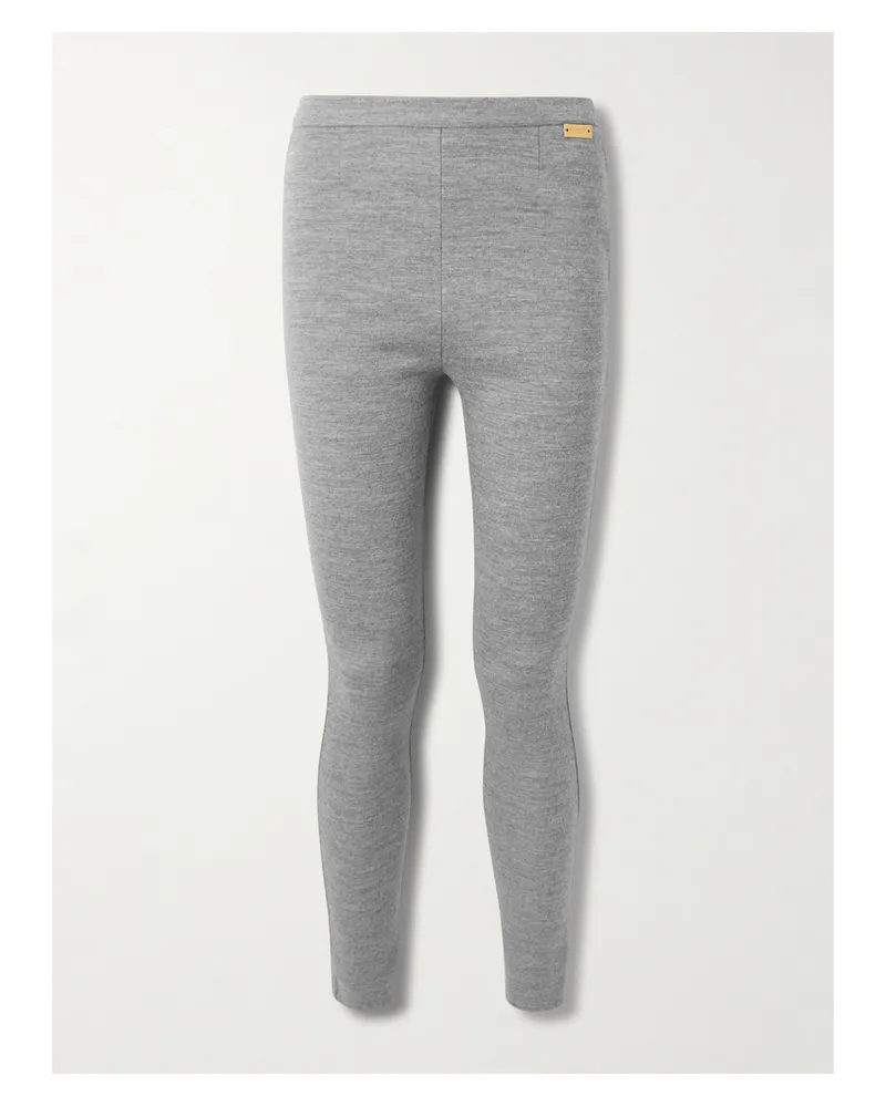 Balmain Leggings Aus Einer Baumwollmischung - Grau Grau