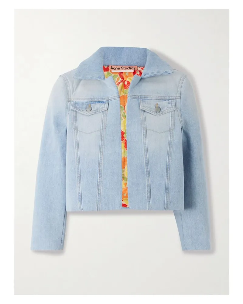 Acne Studios Verkürzte Jeansjacke - Blau Blau