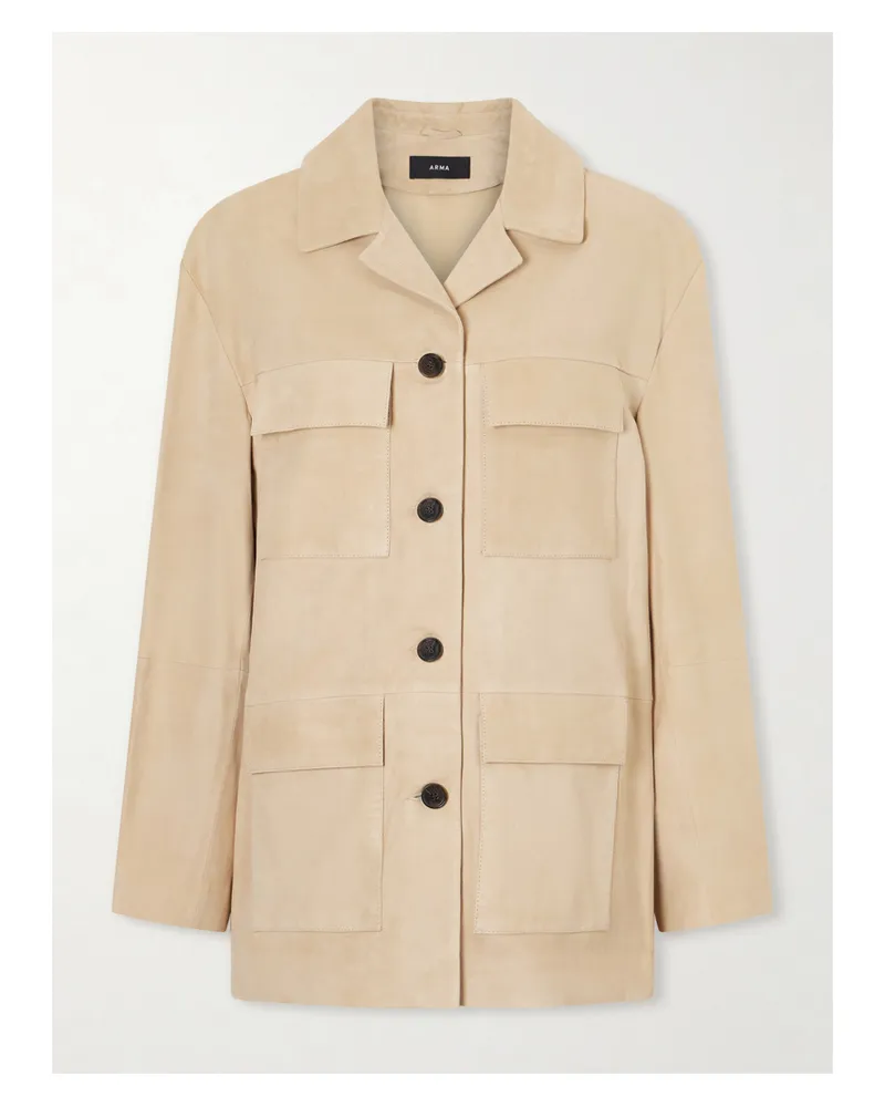 Arma Sendy Suede Jacket - Neutrals Neutrals