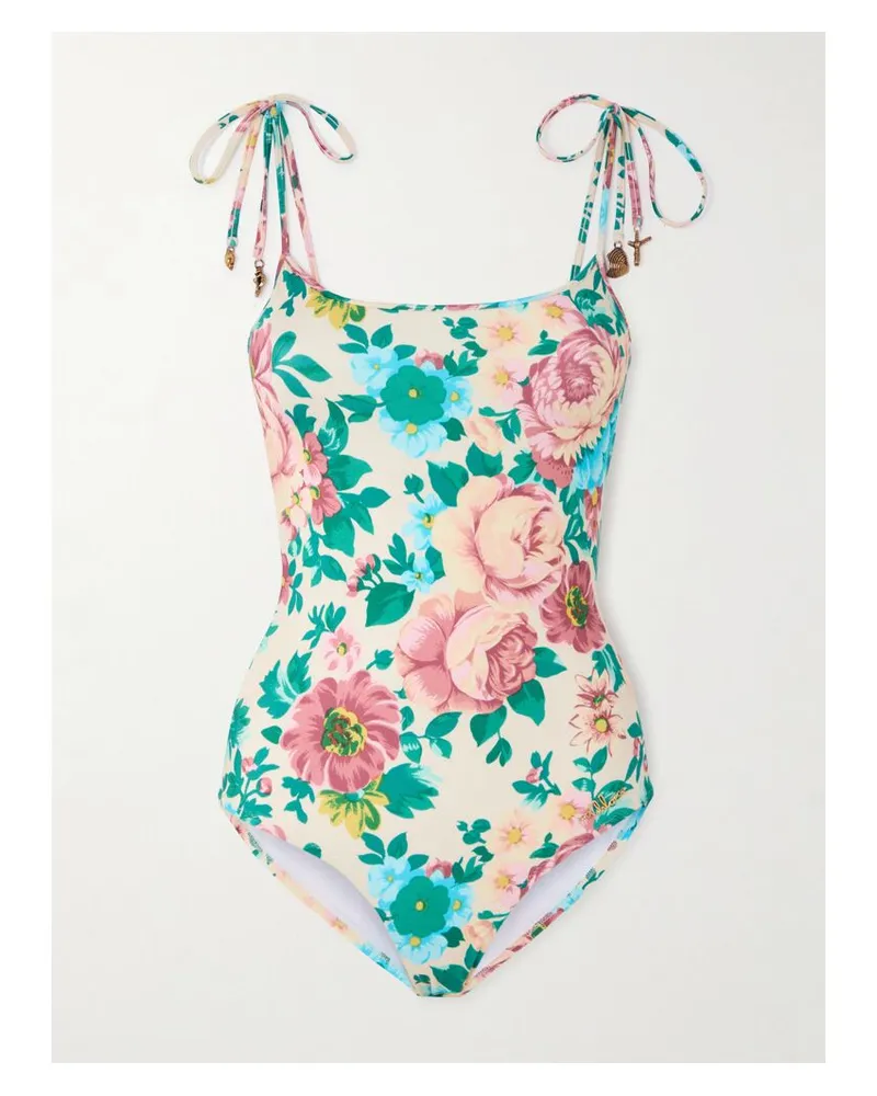 Chloé Badeanzug Mit Blumenprint Und Verzierungen - Blau Blau