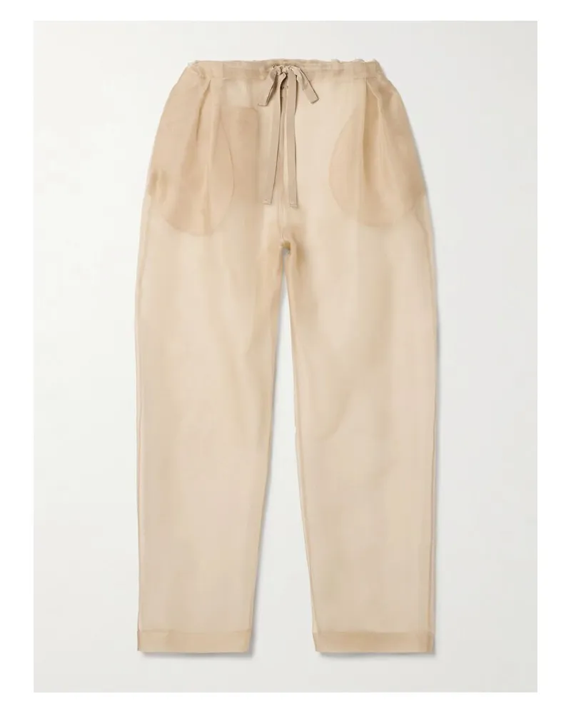 KHAITE Trenton Hose Aus Seidenorganza Mit Falten - Neutral Neutral