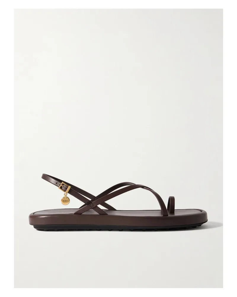 TOD'S Sandalen Aus Leder Mit Verzierungen - Braun Braun
