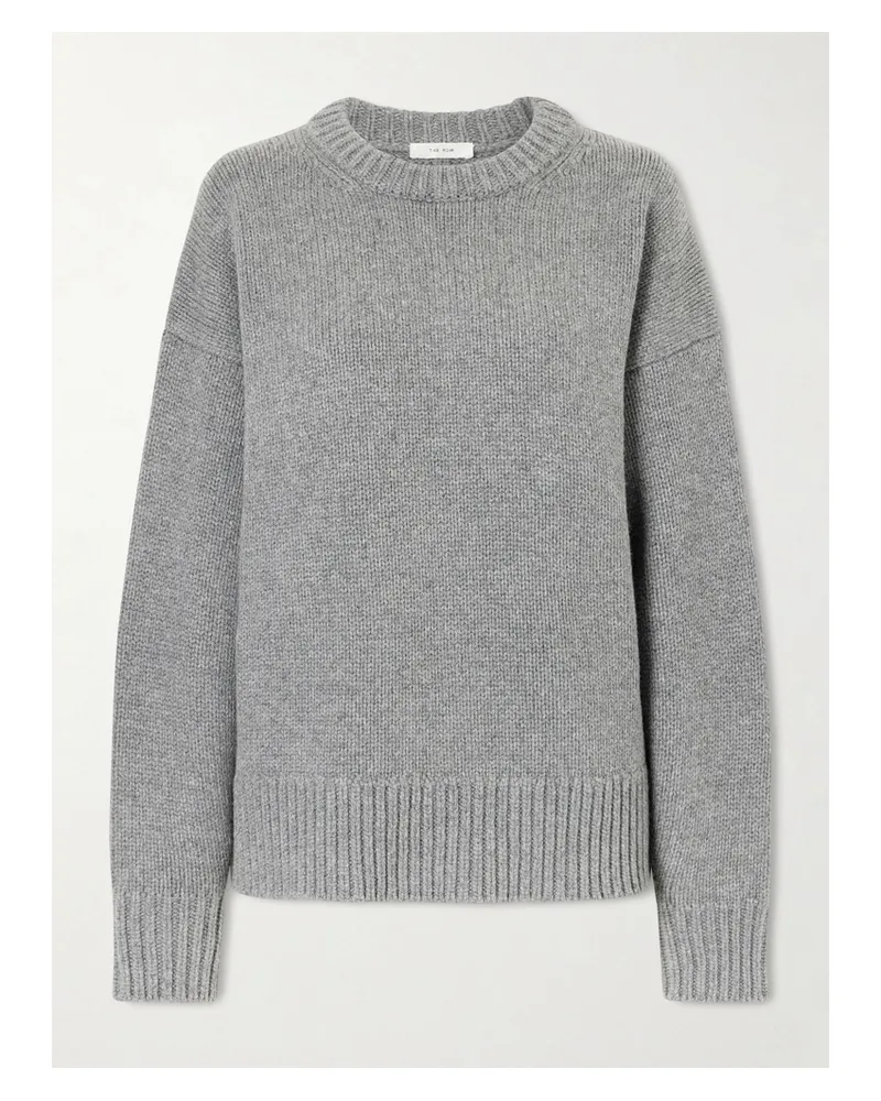 The Row Essentials Ophelia Oversized Wool And Cashmere-blend Sweater - Gray Gray