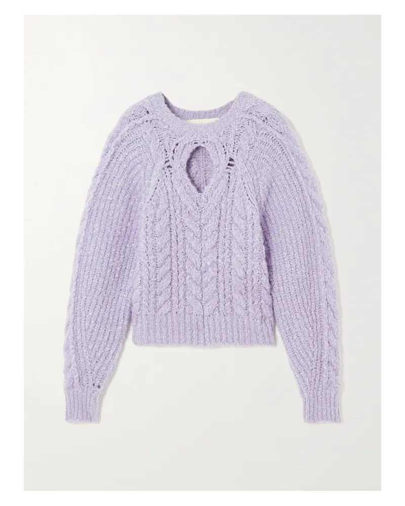 Isabel Marant Noelys Pullover Aus Zopfstrick Mit Cut-out - Lila Lila